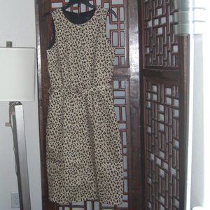 NWT J.Crew Belted Sheath Dress in Leopard